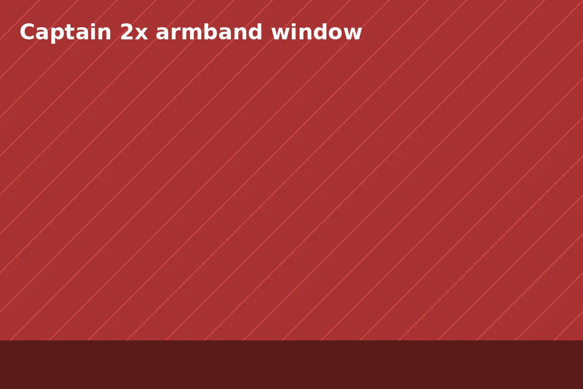 Captain 2x armband timing — wicketkeeper slot leverage window
